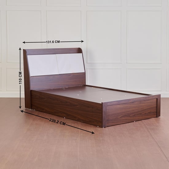 Tulip Teen Bed with Hydraulic Storage - Brown