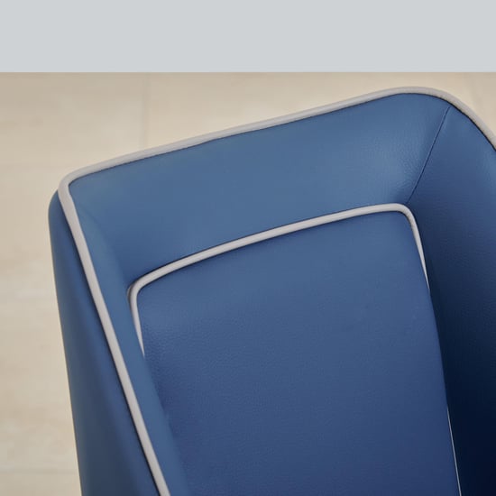 Marcello Set of 2 Faux Leather Dining Chairs - Blue