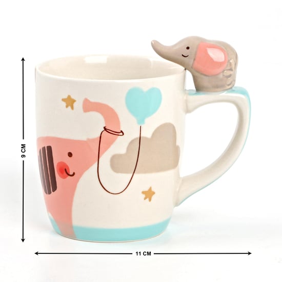 Bliss Kids Stoneware Elephant Printed Mug - 320ml