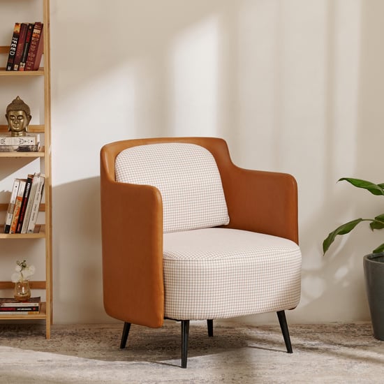 Fern Living Fabric Accent Chair - Brown