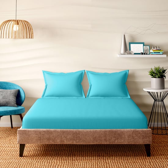 PORTICO Shades Cotton 152TC 3Pcs Queen Bedsheet Set