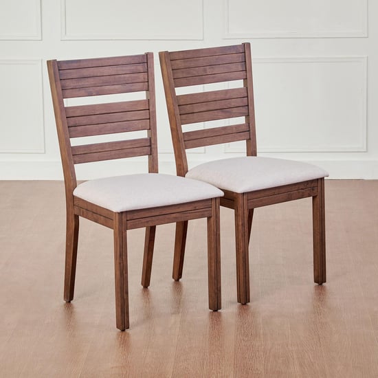 Montoya Set of 2 Solid Wood Dining Chairs - Brown