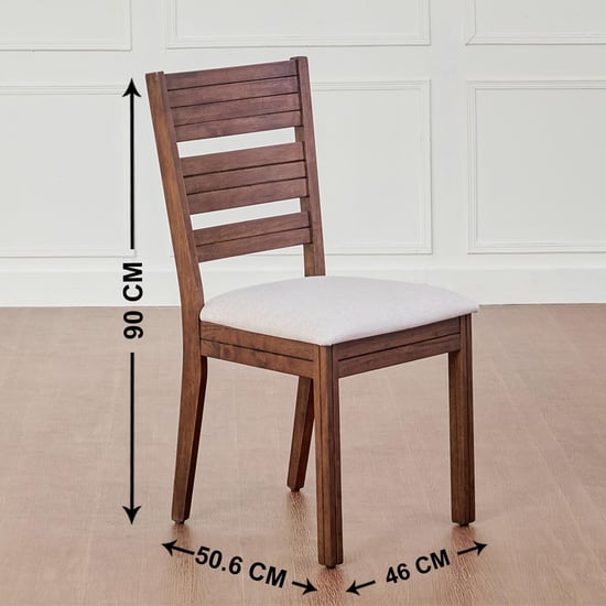 Montoya Set of 2 Solid Wood Dining Chairs - Brown