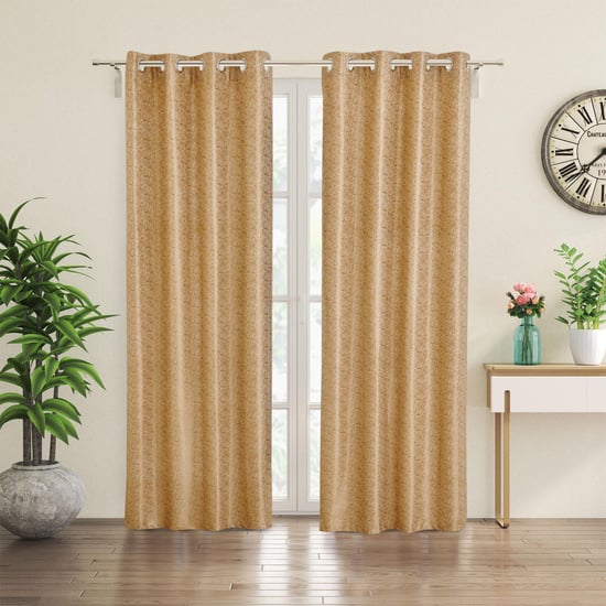 Corsica Andrea Set of 2 Printed Light Filtering Door Curtains