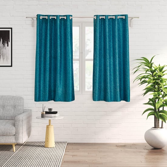 Corsica Andrea Set of 2 Printed Light-Filtering Window Curtains