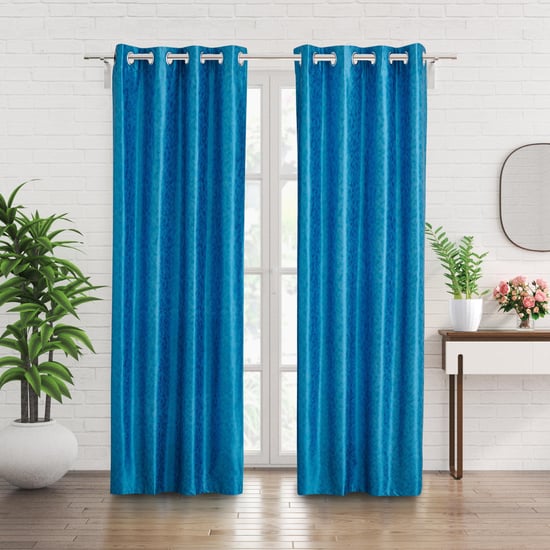 Corsica Andrea Set of 2 Printed Light-Filtering Door Curtains