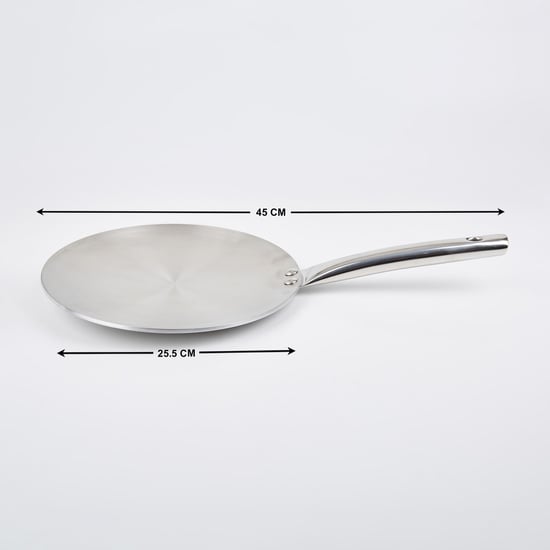 Valeria Carin Stainless Steel Induction Concave Tawa - 25.5cm