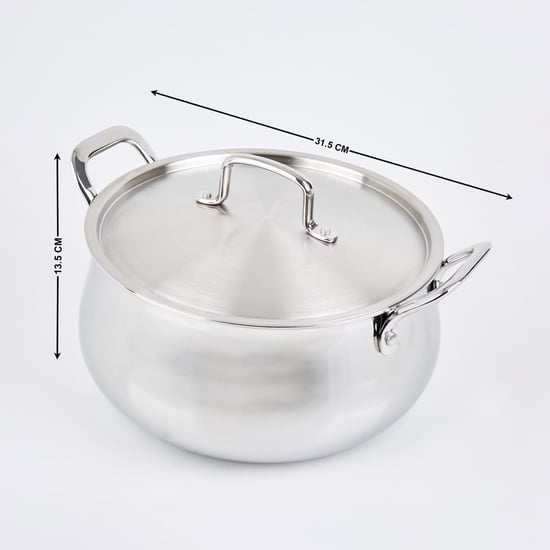 Valeria Carin Stainless Steel Induction Handi with Lid - 6.8L