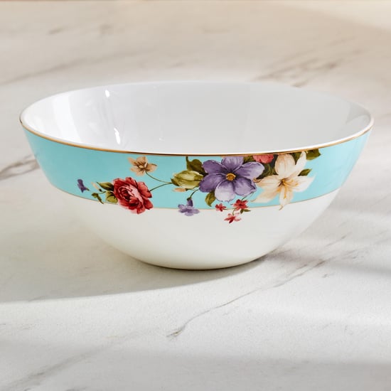 Signature Series Bone China Printed Serving Bowl - 600ml