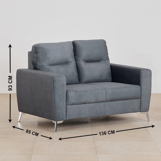 Helios Vive Fabric 2-Seater Sofa - Grey