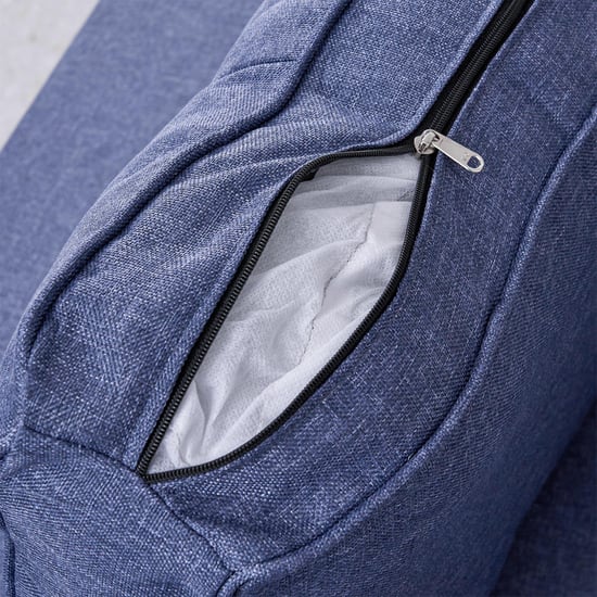 Helios California Fabric 3-Seater Sofa - Blue