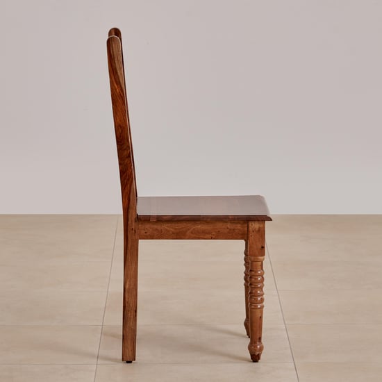 Kian Sheesham Wood 6-Seater Dining Set with Chairs - Brown