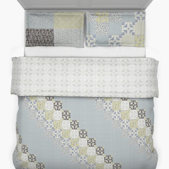 D'DECOR Countryside Cotton 4Pcs Printed Double Bed-In-A-Bag Set