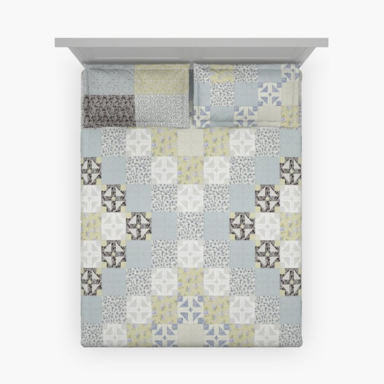 D'DECOR Countryside Cotton 4Pcs Printed Double Bed-In-A-Bag Set