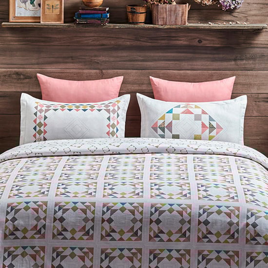 D'DECOR Countryside Cotton 4Pcs Printed Double Bed-In-A-Bag Set