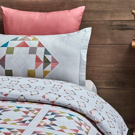 D'DECOR Countryside Cotton 4Pcs Printed Double Bed-In-A-Bag Set