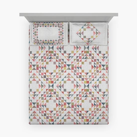 D'DECOR Countryside Cotton 4Pcs Printed Double Bed-In-A-Bag Set