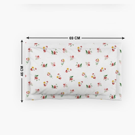 D'DECOR Vatika Cotton 136TC Floral Print 3Pcs Super King Bedsheet Set