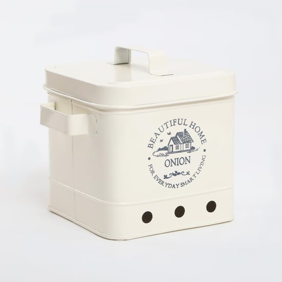 Mendo Iron Printed Onion Canister with Lid