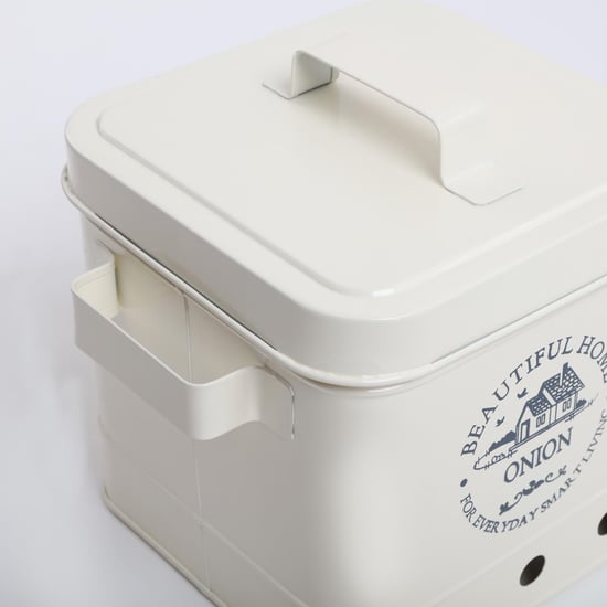 Mendo Iron Printed Onion Canister with Lid