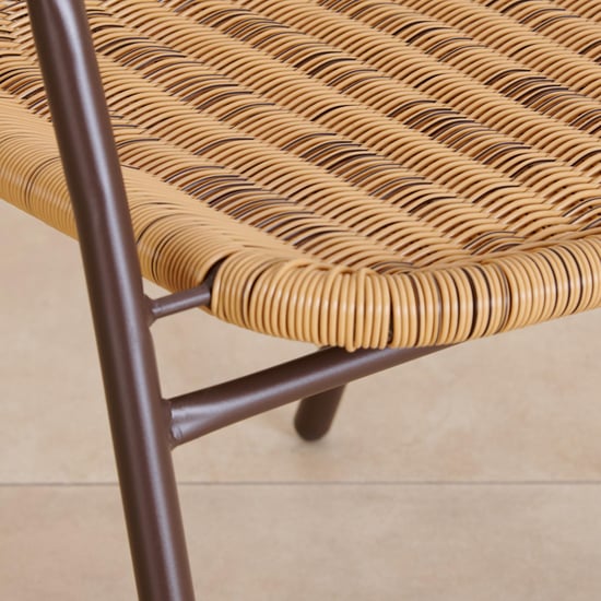 Fullerton Metal Outdoor 2-Seater Tea Table Set with Chairs - Brown