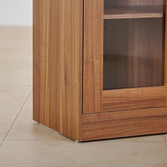 Quadro 3-Door Book Cabinet - Brown