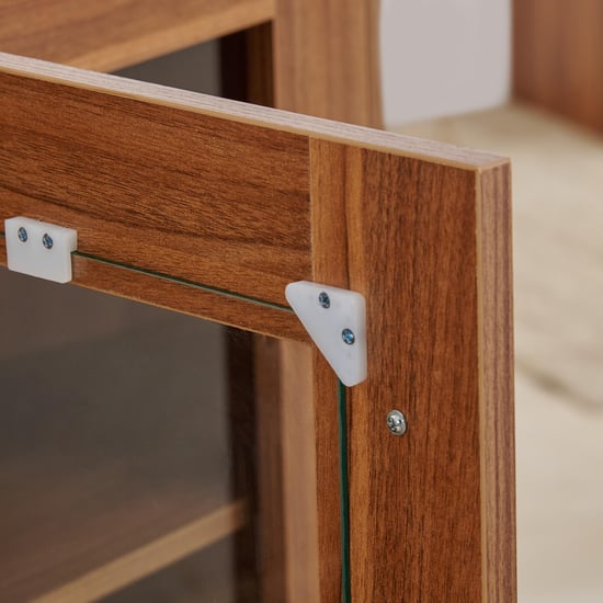 Quadro 3-Door Book Cabinet - Brown