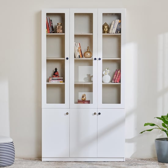 Alps 3-Door Book Cabinet - White