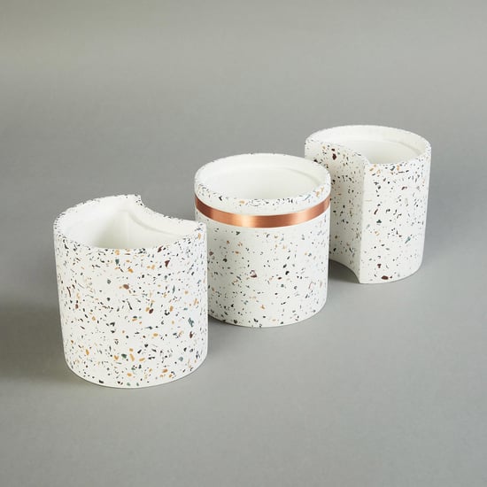 Splendid Terra Roza Set of 3 Concrete Planters