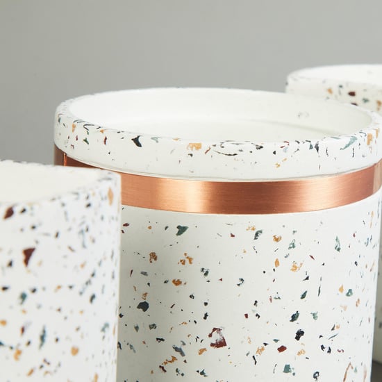 Splendid Terra Roza Set of 3 Concrete Planters