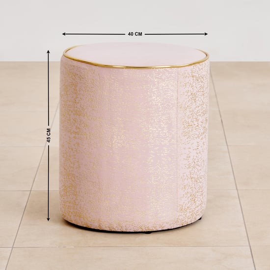 Minari Fabric Pouffe - Pink