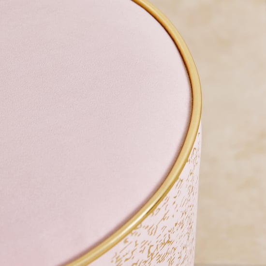 Minari Fabric Pouffe - Pink