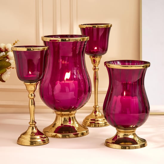 Maya Neale Glass Hurricane Candle Holder