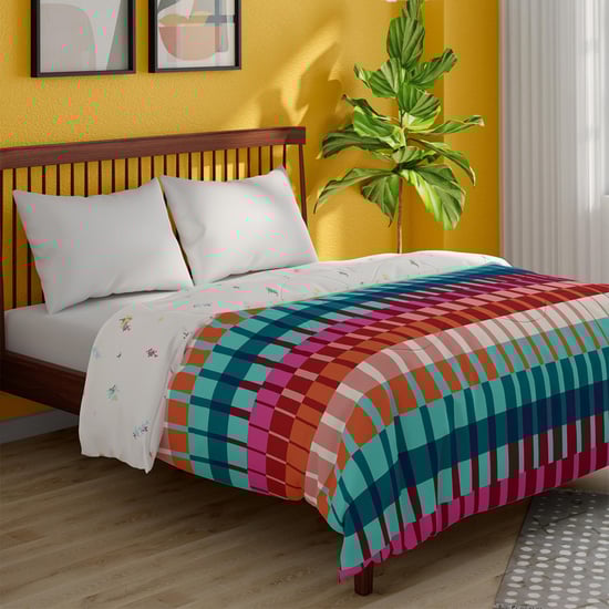 PORTICO Pixelmania Cotton Geometric Print Double Comforter