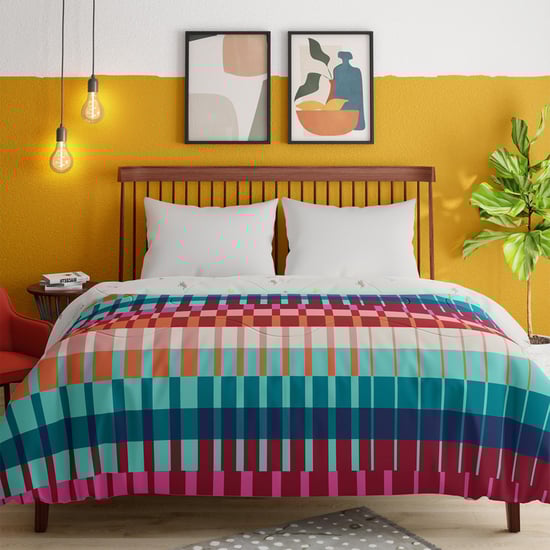 PORTICO Pixelmania Cotton Geometric Print Double Comforter