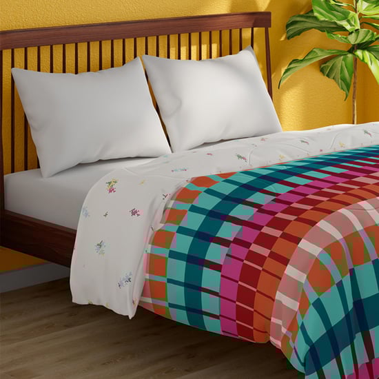 PORTICO Pixelmania Cotton Geometric Print Double Comforter