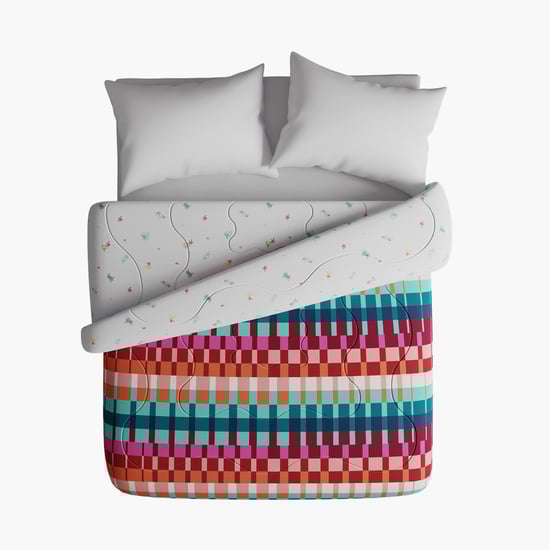 PORTICO Pixelmania Cotton Geometric Print Double Comforter