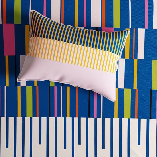 PORTICO Pixelmania Cotton 152TC Printed 2Pcs Single Bedsheet Set