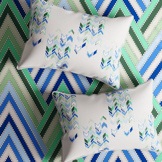 PORTICO Pixelmania Cotton 152TC Printed 3Pcs Queen Bedsheet Set