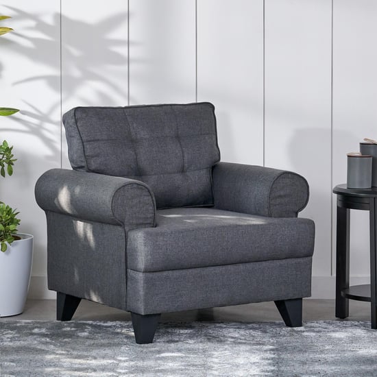 Helios California Fabric 3+2+1 Seater Sofa Set - Grey