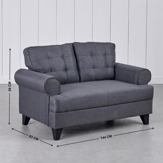Helios California Fabric 3+2+1 Seater Sofa Set - Grey