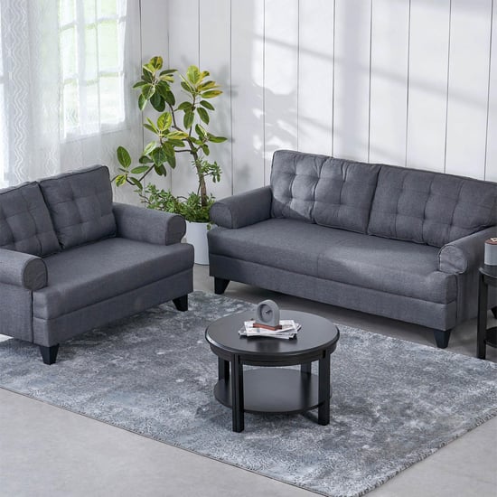 Helios California Fabric 3+2 Seater Sofa Set - Grey