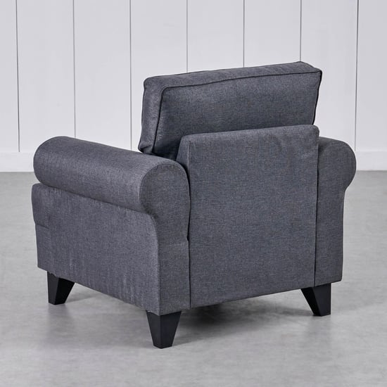 Helios California Fabric 3+1+1 Seater Sofa Set - Grey