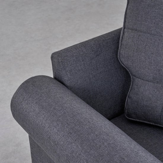 Helios California Fabric 3+1+1 Seater Sofa Set - Grey