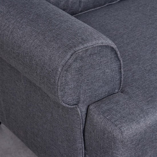 Helios California Fabric 3+1+1 Seater Sofa Set - Grey