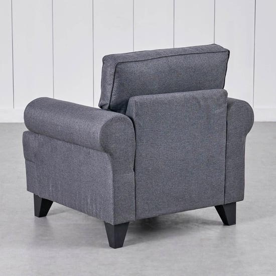 Helios California Fabric 3+1+1 Seater Sofa Set - Grey