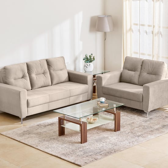 Helios Vive Fabric 3+2 Seater Sofa Set - Beige