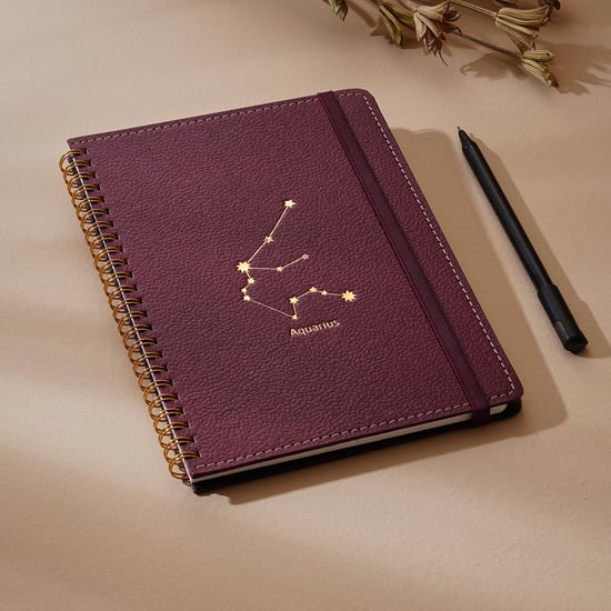 Corsica Zodiac Aquarius Hard Cover A5 Notebook