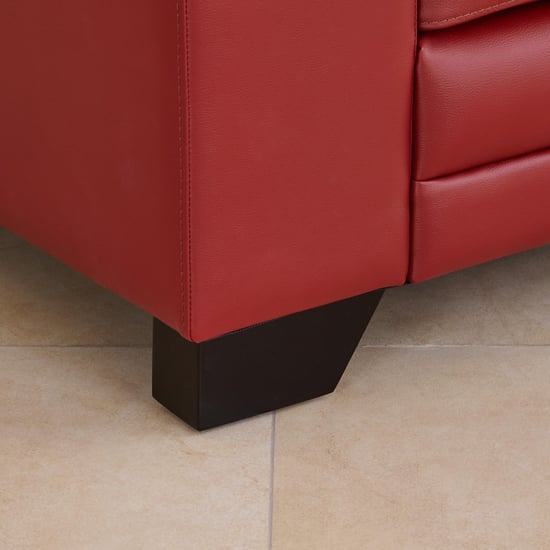 Winchester Half Leather 3+2 Seater Sofa Set - Burgundy