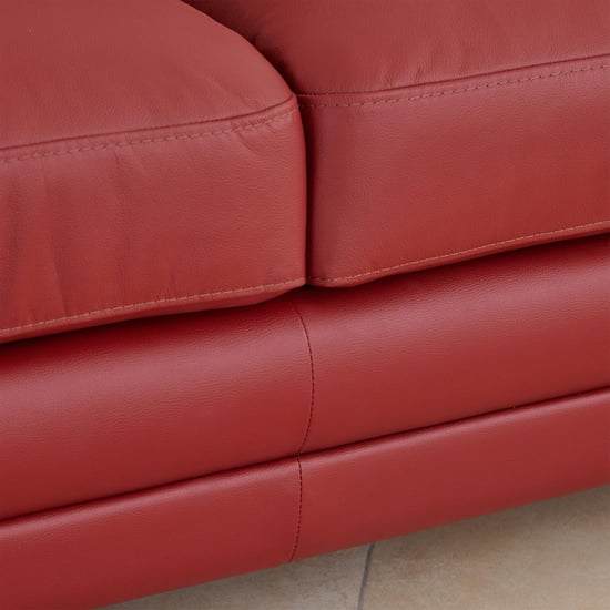 Winchester Half Leather 3+2 Seater Sofa Set - Burgundy